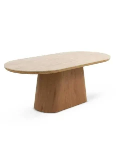 Mesa de Comedor Ovalada de Madera-Cerámica GABAR 11418