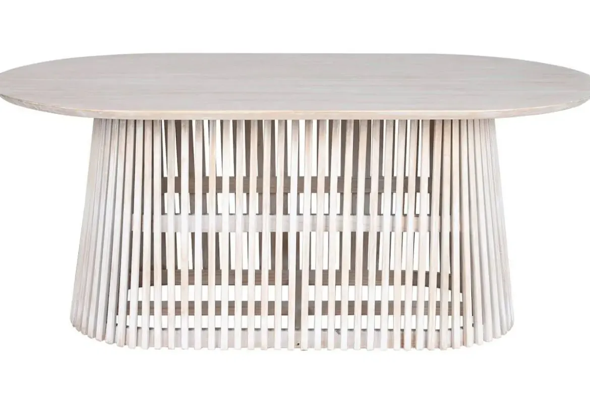 Mesa de Comedor Ovalada de Madera Mindi 180 cm MB-212023