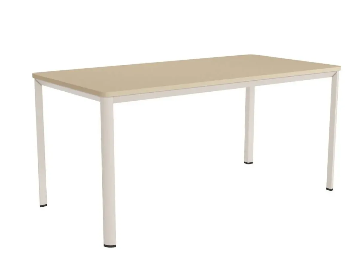 Mesa de Comedor Patas Marfil Fija de 160 cm metal-Melamina ONEA