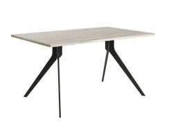 Mesa de Comedor Patas NegrasFija de 160 cm metal-Melamina ISEO
