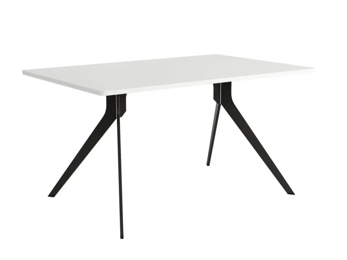 Mesa de Comedor Patas NegrasFija de 160 cm metal-Melamina ISEO