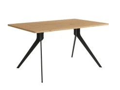 Mesa de Comedor Patas NegrasFija de 160 cm metal-Melamina ISEO