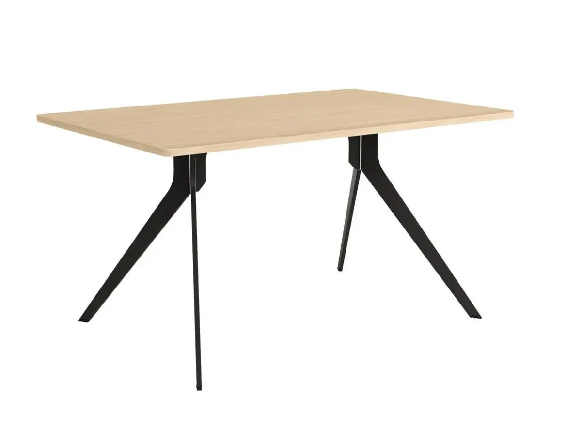 Mesa de Comedor Patas NegrasFija de 160 cm metal-Melamina ISEO
