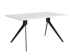 Mesa de Comedor Patas NegrasFija de 180 cm metal-Melamina ISEO
