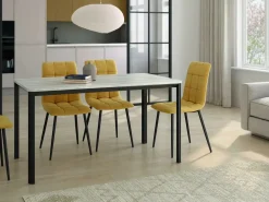 Mesa de Comedor Patas Negras Fija de 120 cm metal-Melamina ONEA