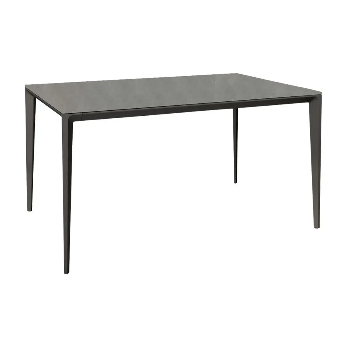 Mesa de Comedor Rectangular 140 cm Porcelánico y Metal Negro Cortés