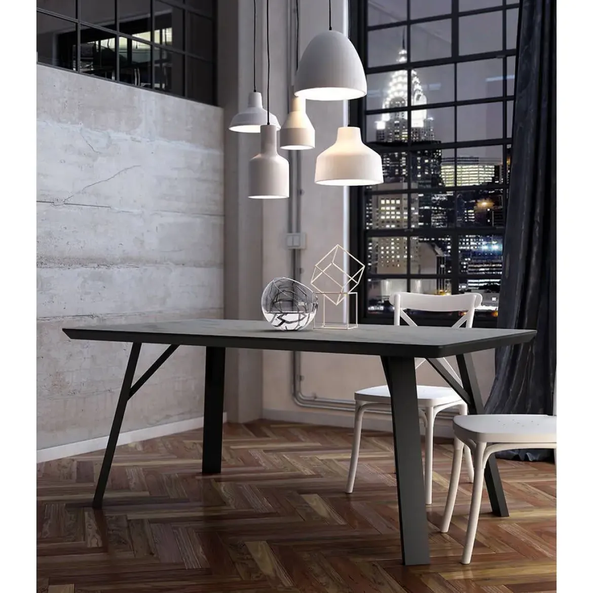 Mesa de Comedor Rectangular Fija de 160 cm BALTIC CNG001N