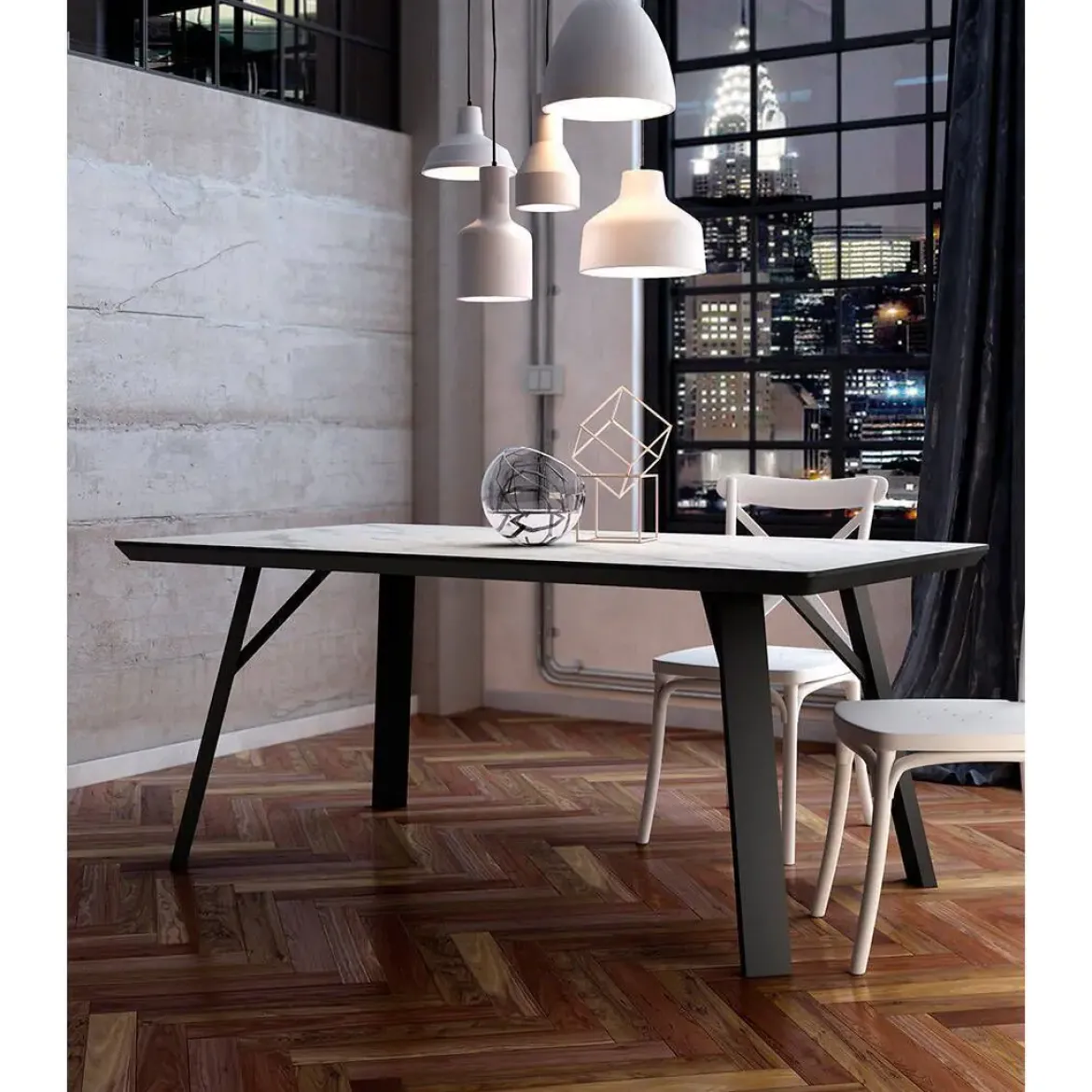 Mesa de Comedor Rectangular Fija de 160 cm BALTIC CNG001N