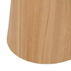 Mesa de Comedor Redonda Blanca y Natural120 cm 612351