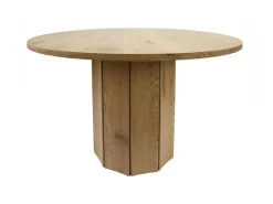 Mesa de Comedor Redonda Chapada en Fresno 75 cm GARAI 39-404