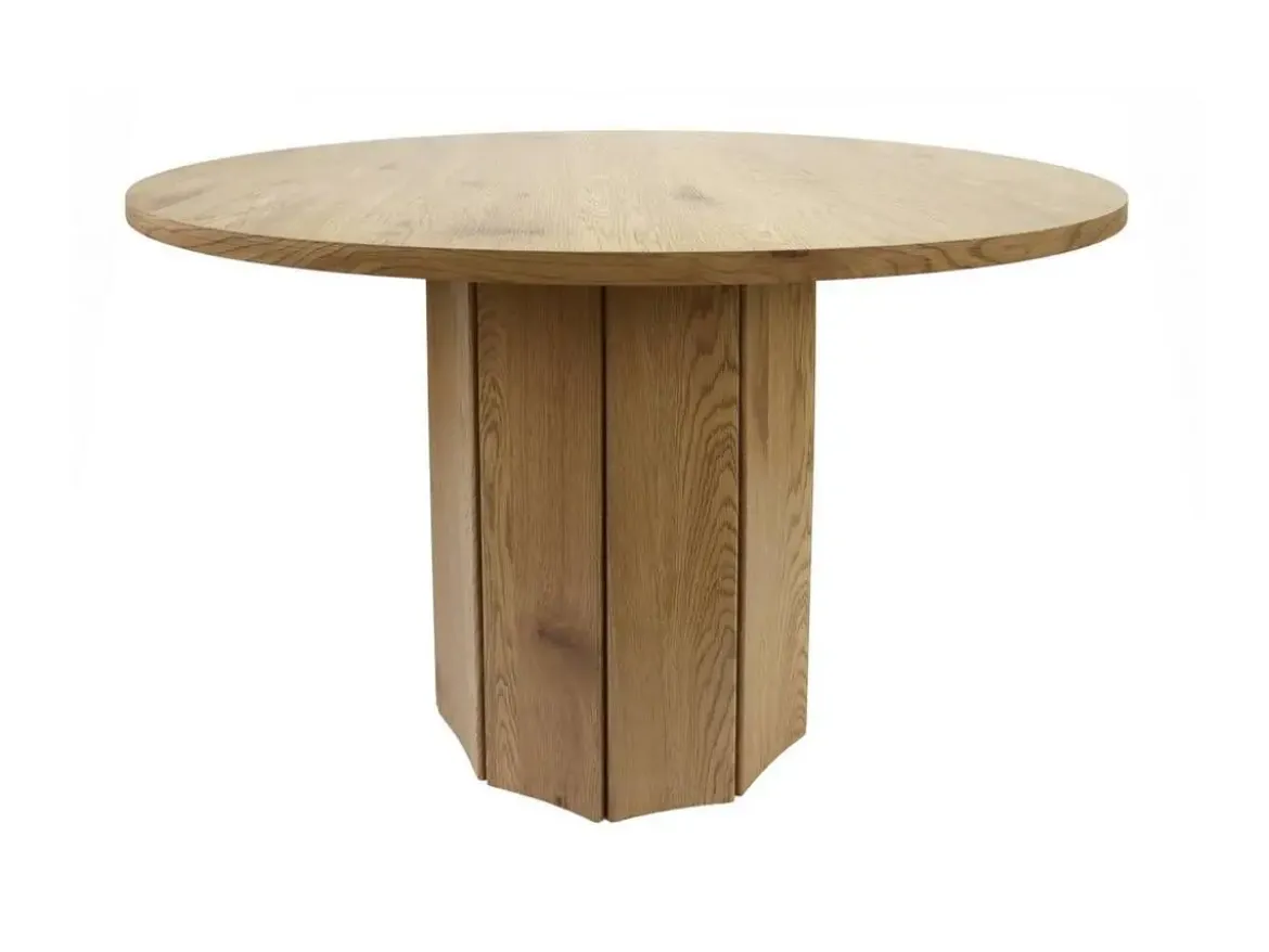 Mesa de Comedor Redonda Chapada en Fresno 75 cm GARAI 39-404