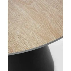Mesa de Comedor Redonda 120 cm con Base Metal y Sobre Cerámico GABAR 11612