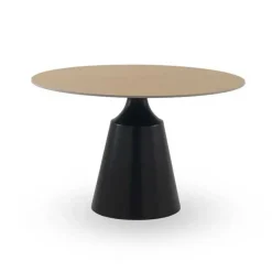 Mesa de Comedor Redonda 120 cm con Base Metal y Sobre Cerámico GABAR 11612