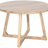 Mesa de Comedor Redonda 115 cm de Madera de Acacia MB-219457