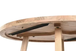 Mesa de Comedor Redonda 115 cm de Madera de Acacia MB-219457