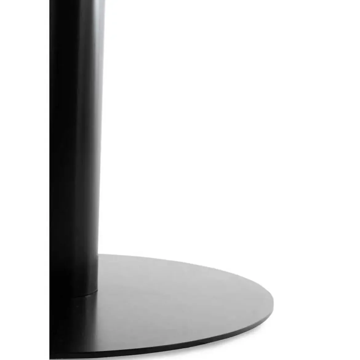 Mesa de Comedor Redonda 100 cm Nogal con Pie Central Metálico GABAR 11453
