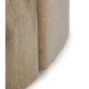Mesa de Comedor Redonda 120 cm Roble con Sobre Cerámico Mármol Calacatta GABAR 11606