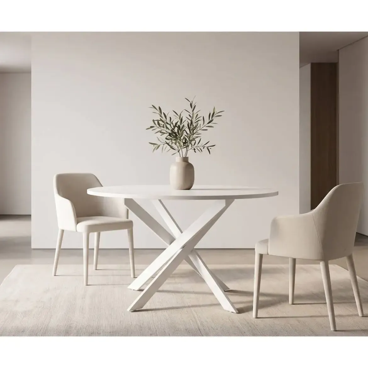 Mesa de Comedor Redonda con Patas de Metal NEXO