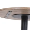 Mesa de Comedor Redonda de Acacia con Base de Metal MB-227286