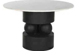 Mesa de Comedor Redonda de Mango y Mármol MB-214819
