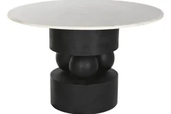 Mesa de Comedor Redonda de Mango y Mármol MB-214819