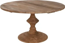 Mesa de Comedor Redonda de Teca Reciclada 140 cm MB-213885