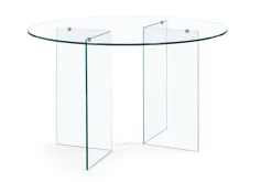 Mesa de Comedor Redonda de Vidrio 130 cm IRIDE 5732116