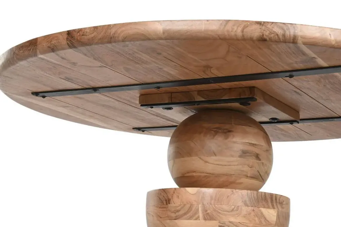 Mesa de Comedor Redonda en Madera Acacia MB-212658