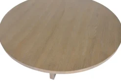 Mesa de Comedor Redonda en Madera de Fresno 135 cm MB-225990