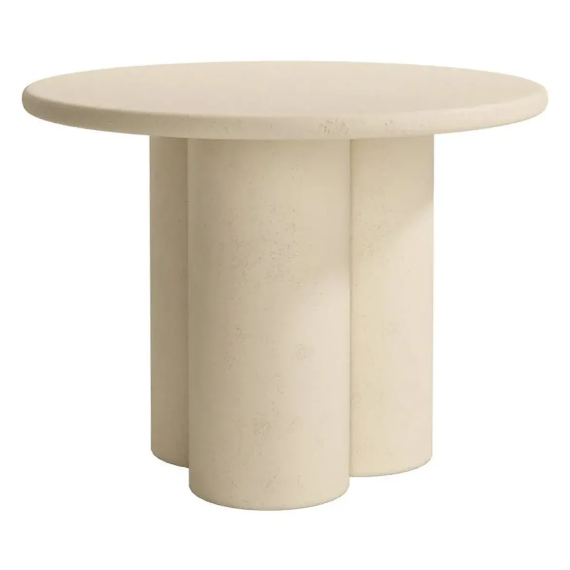 Mesa de Comedor Redonda en Microcemento Beige GAIA CNG120BE