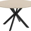 Mesa de Comedor Redonda Roble Claro con Base de Hierro MB-214483