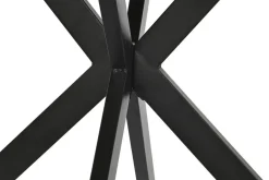 Mesa de Comedor Redonda Roble Claro con Base de Hierro MB-214483