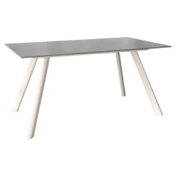 Mesa de Comedor 160x90cm con Estructura de Metal Marfil OMAN
