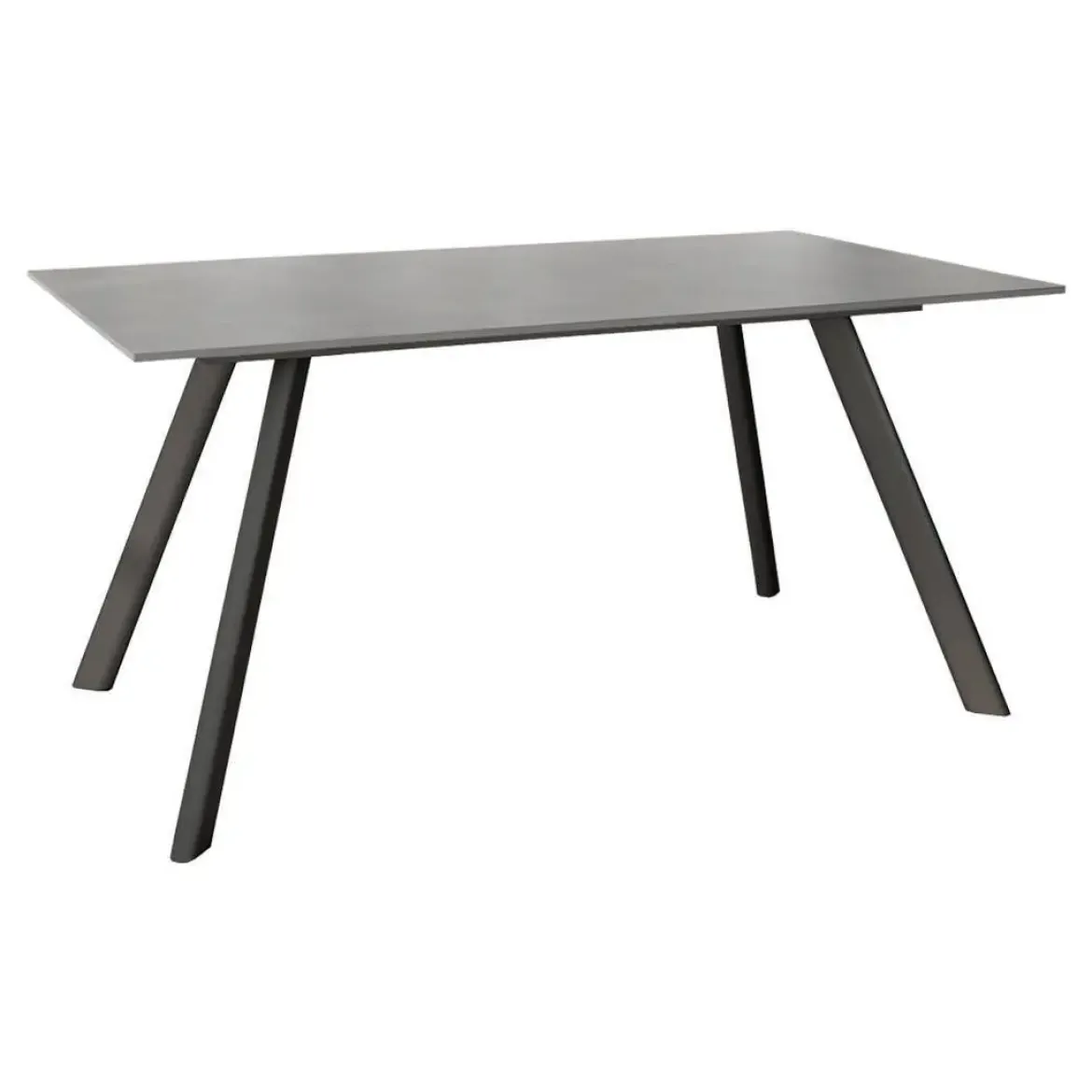 Mesa de Comedor 160x90cm con Estructura de Metal Negro OMAN