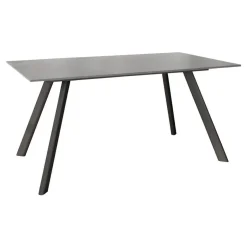 Mesa de Comedor 160x90cm con Estructura de Metal Negro OMAN