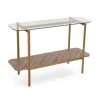 Mesa de Entrada Moderna con Cristal y Metal NIXO 120 cm