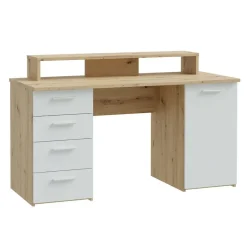 Mesa de Estudio con Almacenaje Artisan Blanco A74