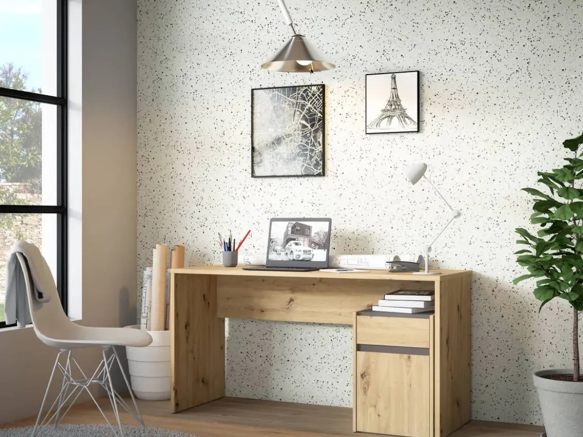 Mesa de Estudio con Cajonera Móvil en Laminado A73