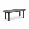 Mesa de Jardín Antracita 180 cm Aluminio Mármol ALGECIRAS