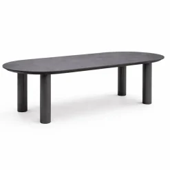 Mesa de Jardín Antracita 240 cm Aluminio Mármol ALGECIRAS