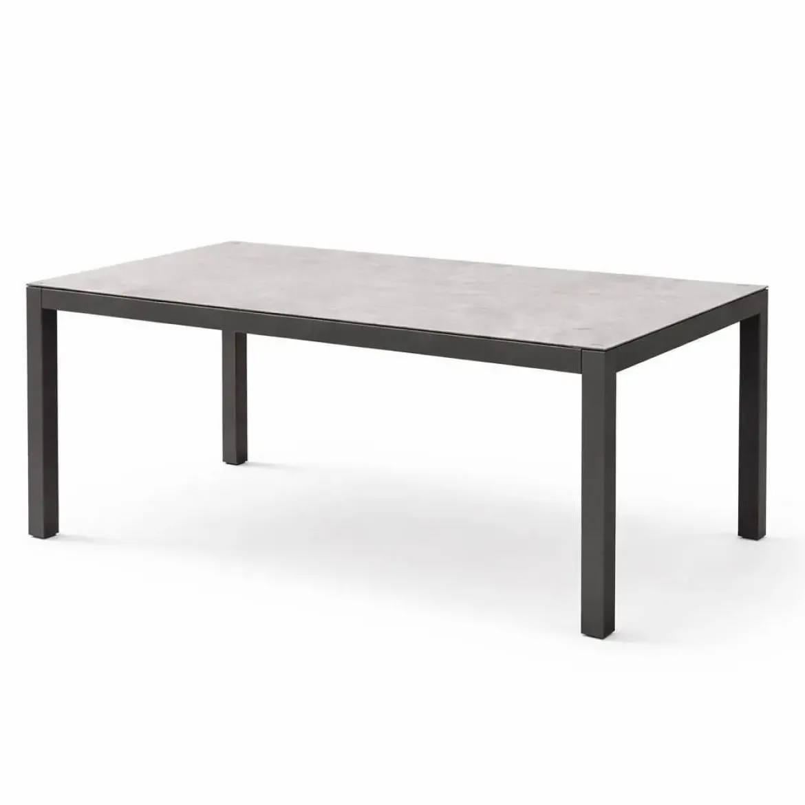 Mesa de Jardín Antracita de Aluminio y Cristal Cerámico RUMANIA