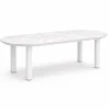 Mesa de Jardín Blanca 240 cm Aluminio Mármol ALGECIRAS