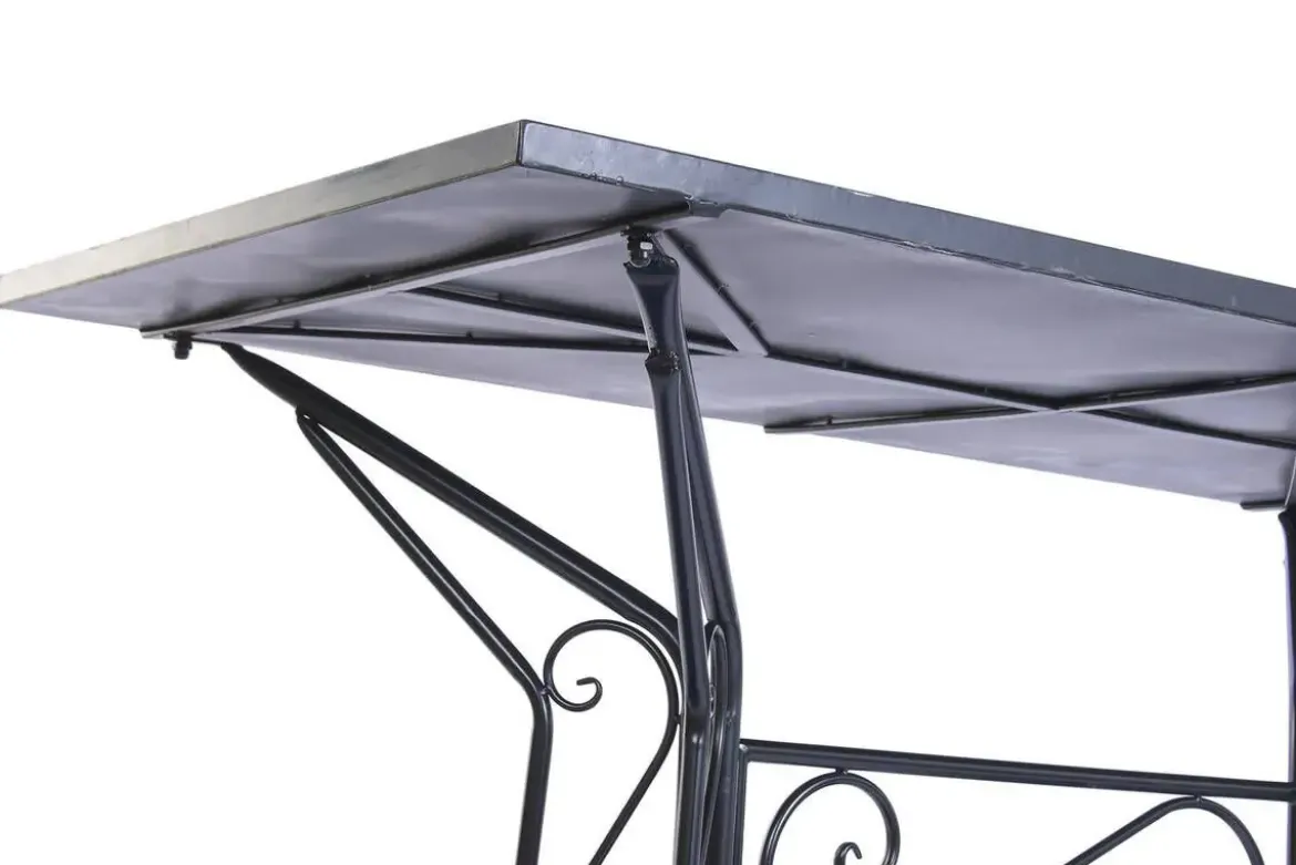 Mesa de Jardín de Forja con Tablero Cerámico Mosaico MB-224509