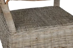 Mesa de Jardín de Ratán con Cristal Templado MB-213833