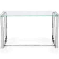 Mesa de Oficina de Cristal y Acero Inoxidable URBAN