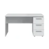 Mesa de ordenador de melamina con 3 cajones Color Blanco Artik 004605A