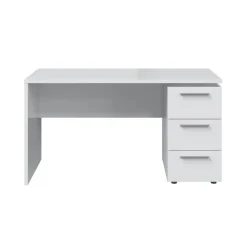 Mesa de ordenador de melamina con 3 cajones Color Blanco Artik 004605A
