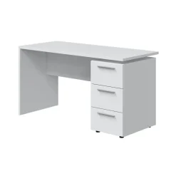 Mesa de ordenador de melamina con 3 cajones Color Blanco Artik 004605A
