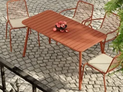 Mesa de terraza con Estructura Metálica HONOLULU 140 cm