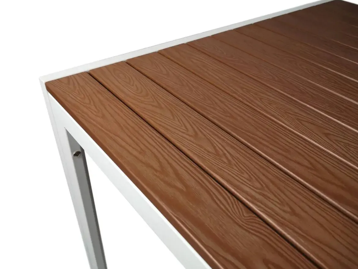 Mesa de terraza de Metal y Lamas de WPC MAREA 180 cm